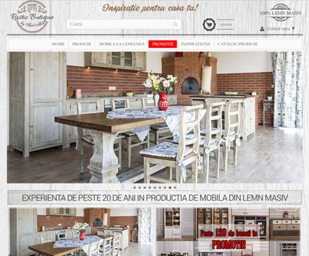 Rustic boutique webpage