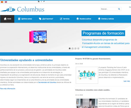 Columbus webpage
